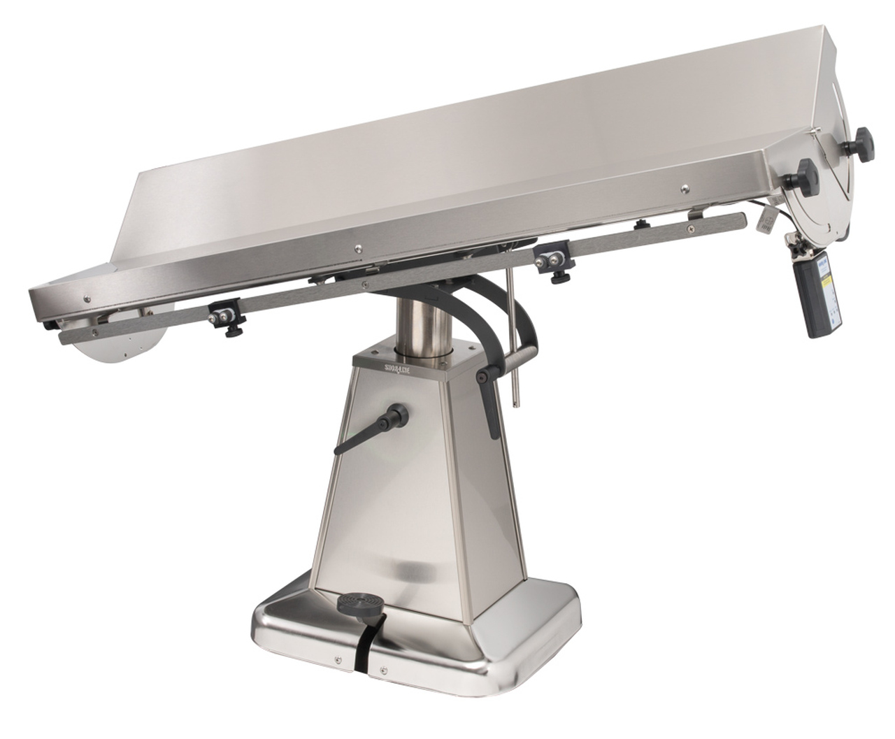 Surgery Table - Adjustable stainless steel table used for surgical procedures