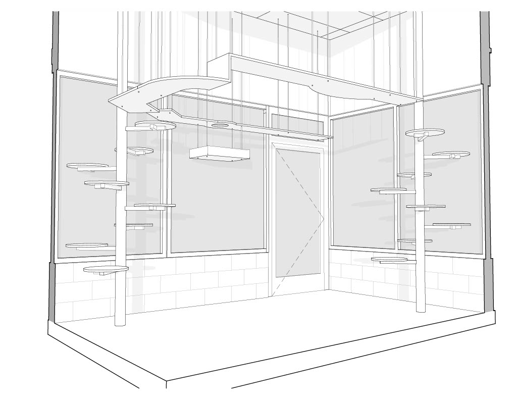 Cat Colony Climbing Structure - Custom walkway within the colony room for cat enrichment & engagement